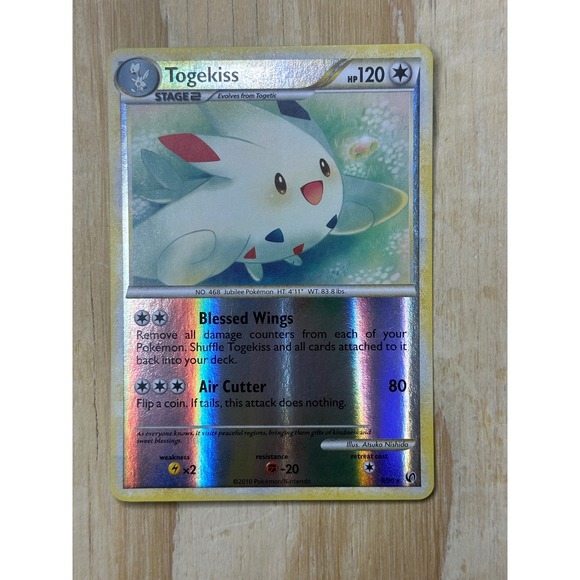 Togekiss Reverse Holo Rare Pokemon Card - HT-4/111 - Jubilee Pokemon MP/LP - Picture 1 of 2